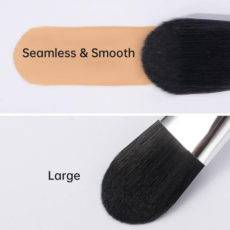 Brush Master Foundation Brush for Liquid, Flat Foundation Makeup Brush for Liquid Cream Foundation Powder Buffing Blending Vegan Premium Face Cosmetic Makeup Tool - Image 4