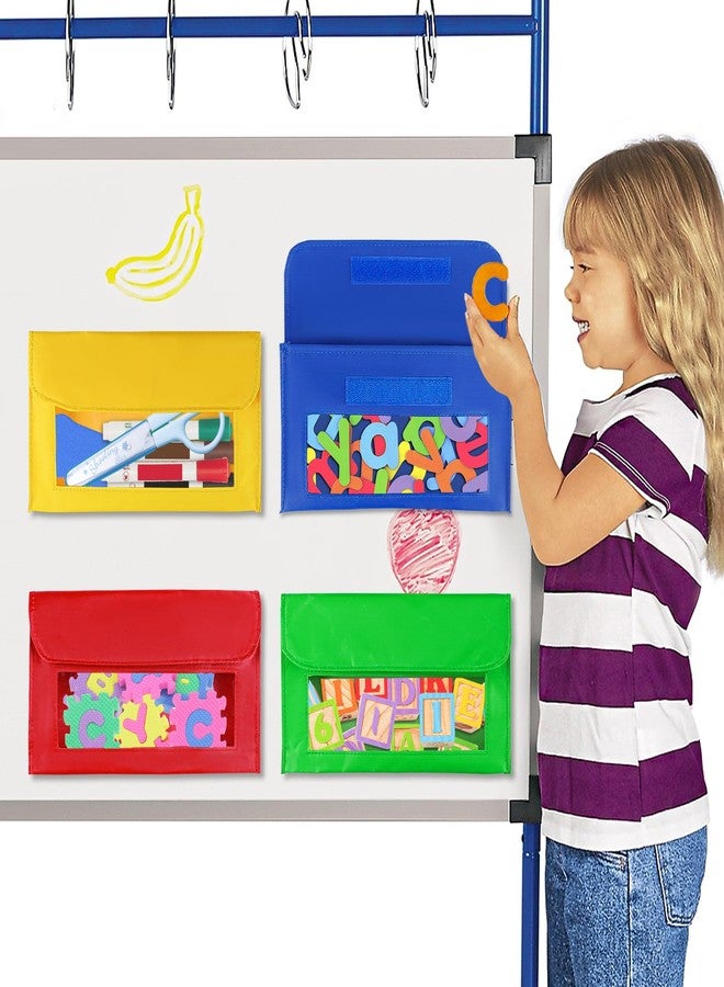 EAMAY Magnetic Marker Pen Holder for Whiteboard or Fridge Magnet Pencil Cup Storage Organizer ,Magnetic Storage Pockets, Whiteboard Accessory Case for Home Office School Supply Storage-Set of 4 - Image 2