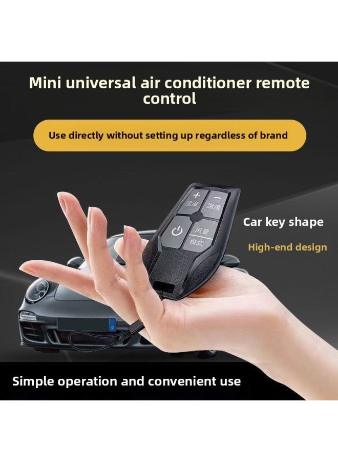 Set-free Universal Air Conditioner Remote Control Universal Suitable For Any Brand Air Conditioner Hang-up Rope Button Easy To Carry-Color:Yao Black Ordinary  - Image 3