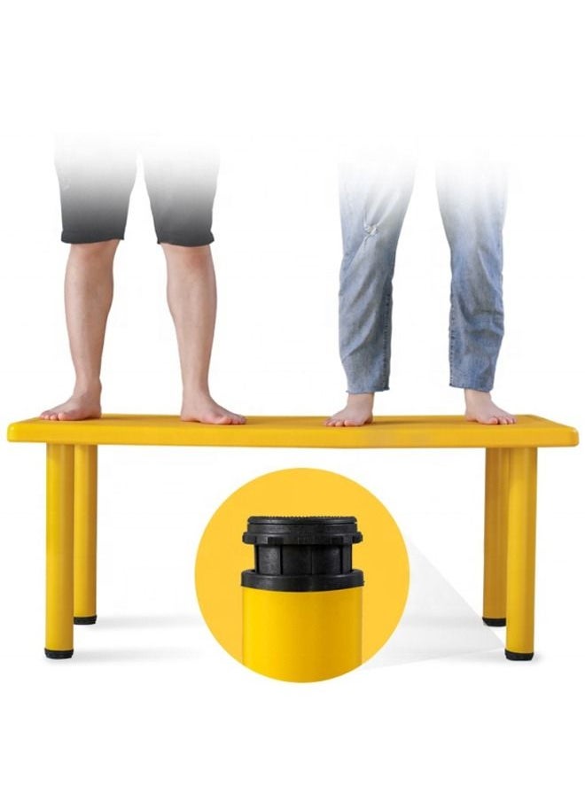 XIANGYU Yellow Rectangle Table For Kids Indoor Furniture Plastic Desk  - Image 2