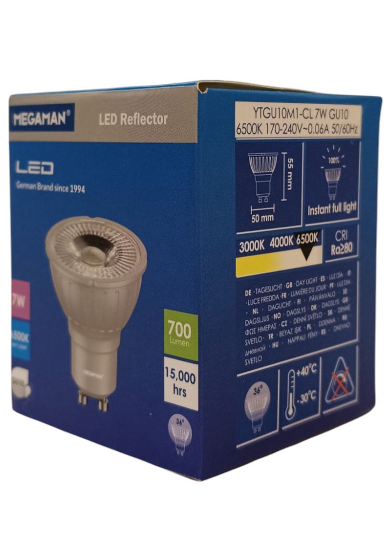ميجامان Megaman LED GU10 Bulb YTGU10M1-CL 7W - White (6500K) - Image 4
