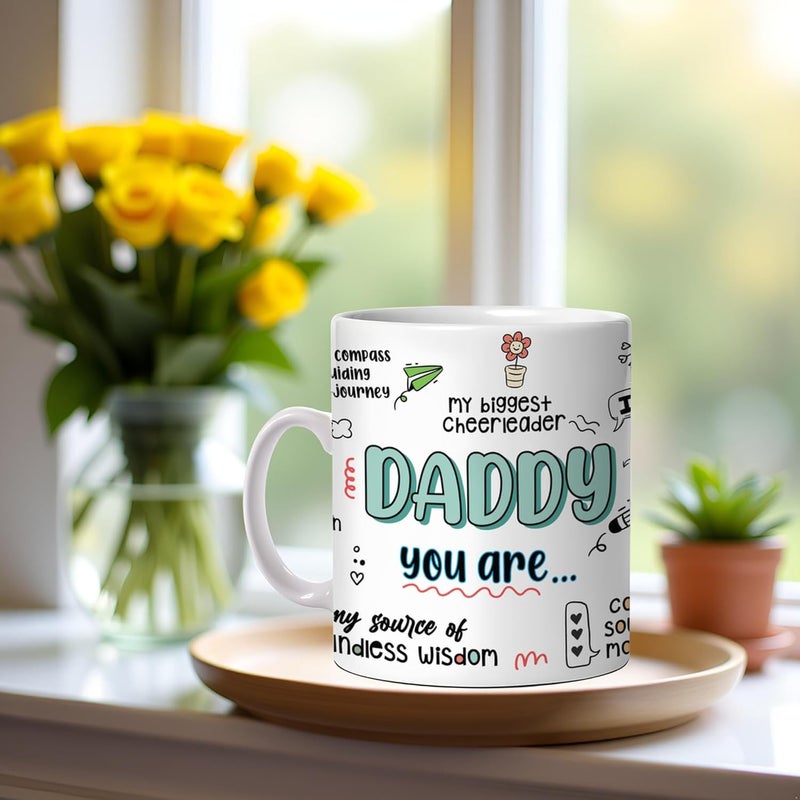 DAYS Father Gift Birthday Gift for Daddy Christmas Gifts Dad Coffee Mug Fathers Gift for Dad from Daughter Son Daddy Mug - Image 2