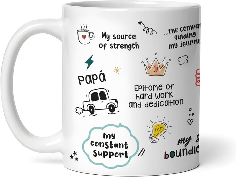 DAYS Father Gift Birthday Gift for Daddy Christmas Gifts Dad Coffee Mug Fathers Gift for Dad from Daughter Son Daddy Mug - Image 5