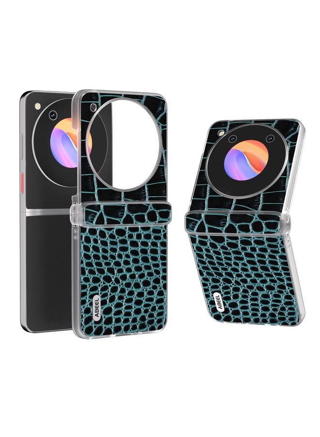 The Bros Case For ZTE nubia Flip ABEEL Three Parts Frosted Transparent Frame Genuine Leather Crocodile Pattern Phone Case