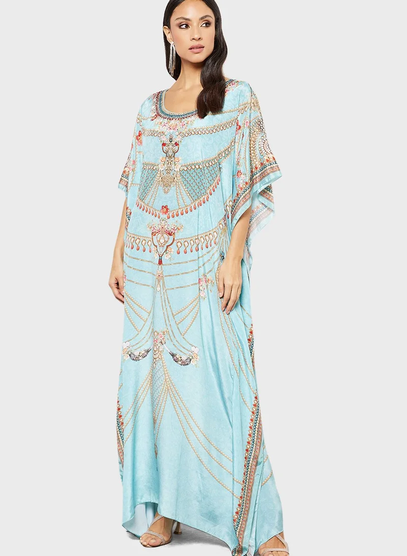 THE ARAB STUDIO Jewellery Print Jalabiya