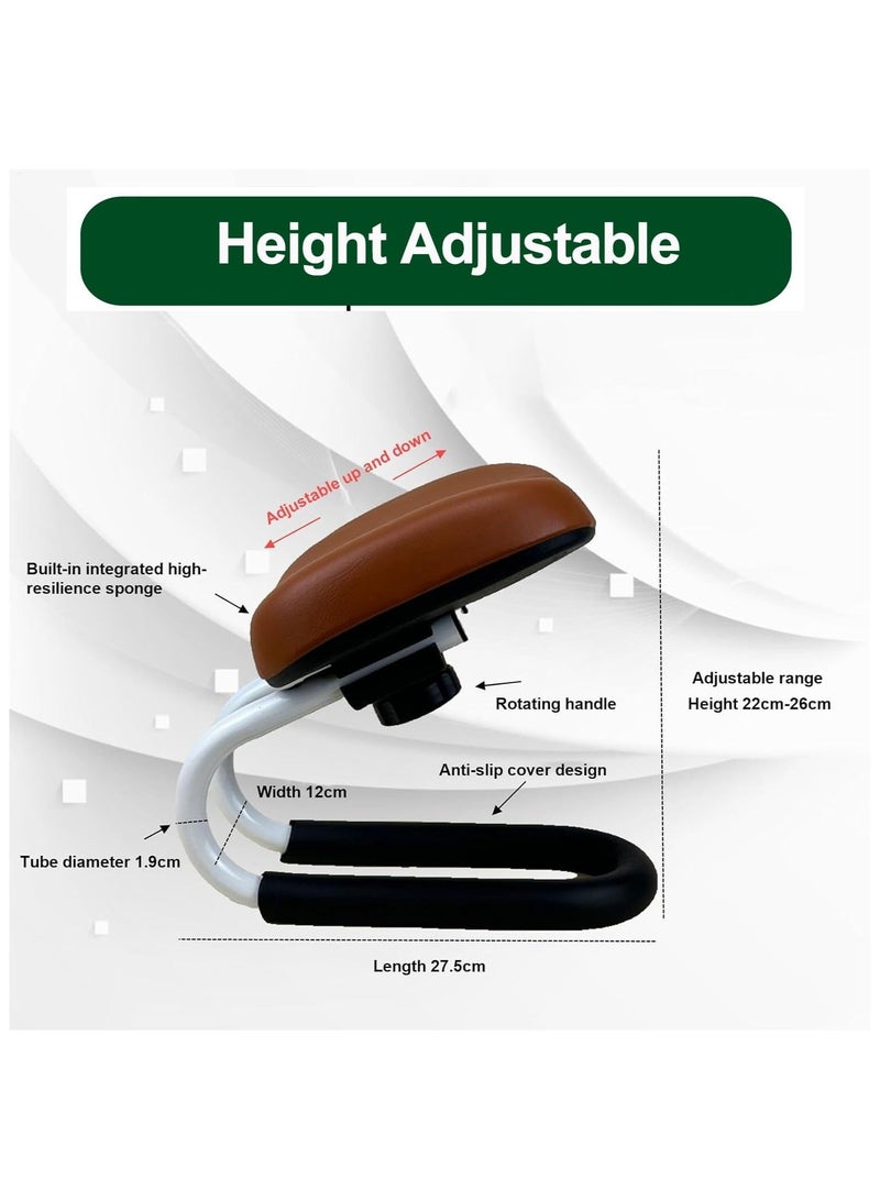 AILife Prostration Chair is a Prayer Chair for Muslims - Comfort and Support During Prayer, Padded Leather Seat Handcrafted, Ergonomic Design for Comfortable Prayer Position, Meditation Stool Mindfulness Prayer Kneeling Stool Sujoud Chair with Anti-slip Cover, Brown, 25x28x22.5cm كرسي السجود من قيام، راحة ودعم أثناء الصلاة - Image 3