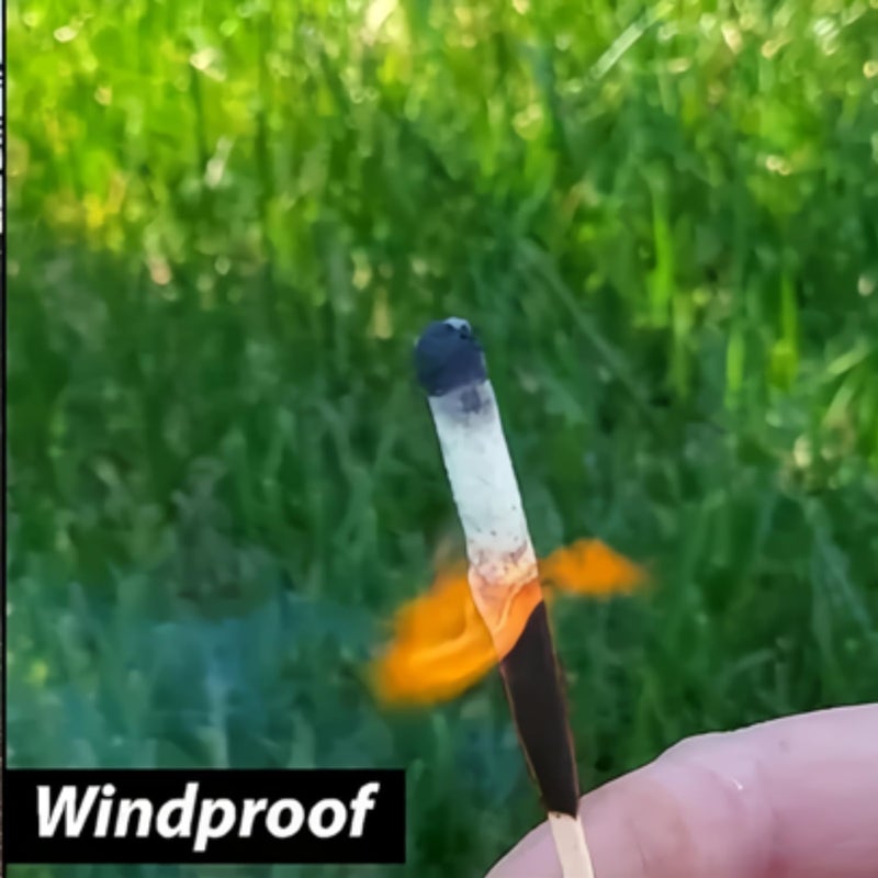 eGreen99 Survival Waterproof Matches Kit – 20/40/60/80/100 Fire Matches + Extra Striker in Metal Tin, Waxed Tinder Cords – Stormproof Windproof Fire Starter for Camping & Emergency (1 x Tin) - Image 4