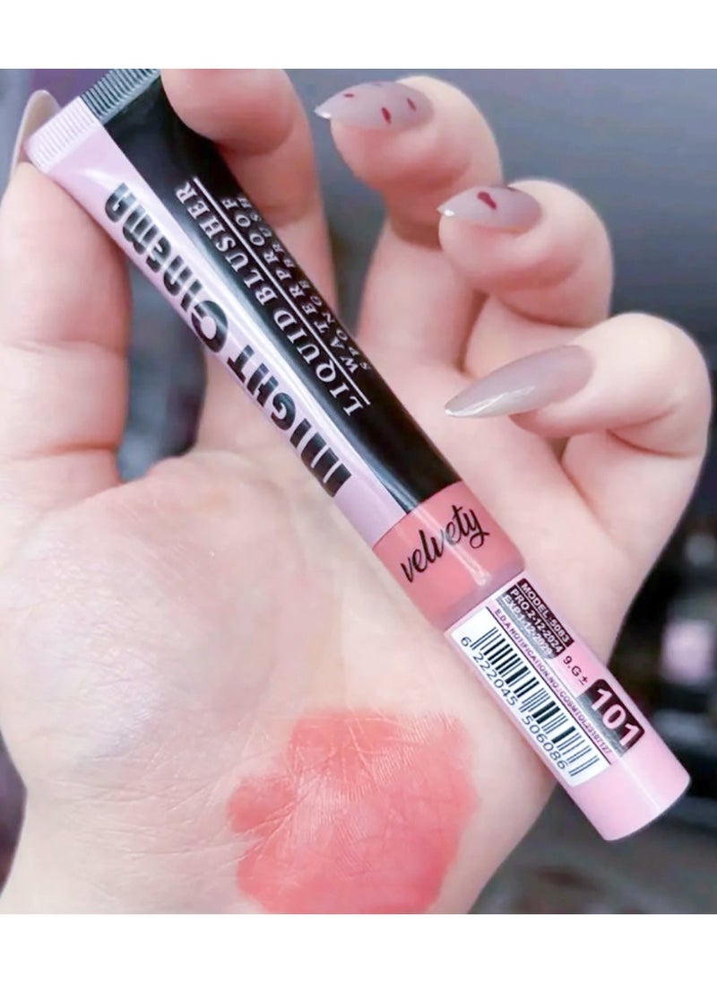 Waterproof Liquid Blush - Sponge Brush - 5083 Shade 101