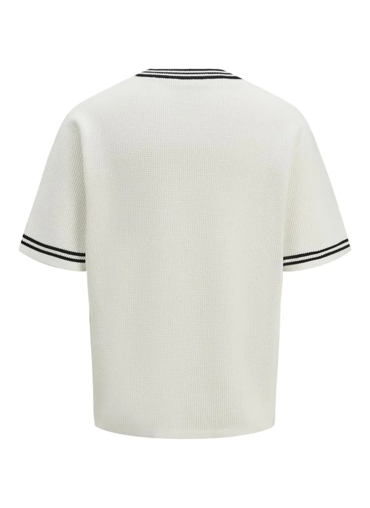 جاك اند جونز JCOHORIZON KNIT SS V-NECK