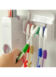 Toothpaste Dispenser & Holder – Holds Up to 5 Brushes, Economical and Easy to Use
