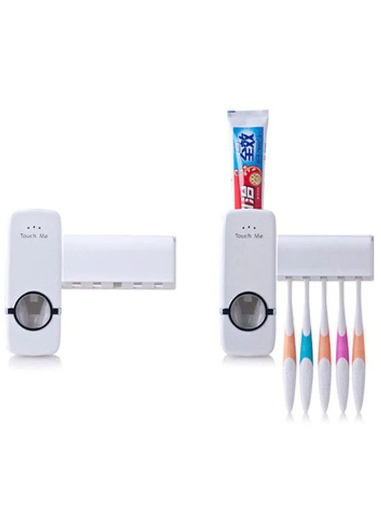 Generic - Toothpaste Dispenser & Holder – Holds Up to 5 Brushes, Economical and Easy to Use - Image 1