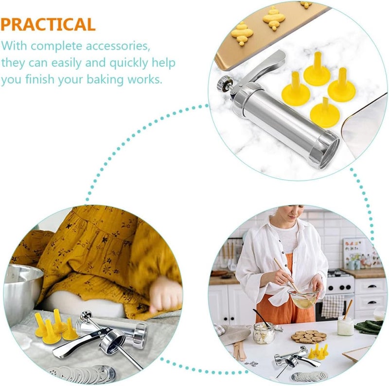 Global trendy simple build MAGICLULU Multi-function Cookie Press and Icing Decorating Tool Set with 20 Aluminum Alloy Discs for Home Baking and Cupcake Filling Injection, Kitchen Baking Supplies for DIY Cake Domestic distribution ready Hardness boosted processed substance Single & bulk storage compatible Polished safe edge On-demand local restock All usage compatible Market aligned local stock Land transit & shipment compatible Budget friendly premium quality Market demand focused build Pop-area nearby warehouse Heat insulation layer Simple multi-feature universal build Upgraded general material All budget friendly options Ready order processing Multi option design Light sturdy raw material Nationwide delivery Strong durable raw material Globally engineered build Practical design alternatives Quick assemble Local licensed courier - Image 3