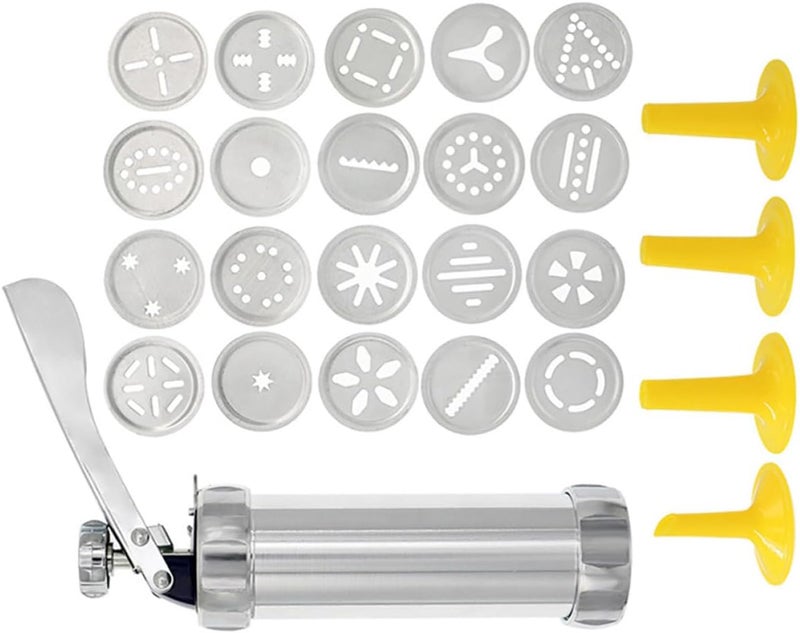 Global trendy simple build MAGICLULU Multi-function Cookie Press and Icing Decorating Tool Set with 20 Aluminum Alloy Discs for Home Baking and Cupcake Filling Injection, Kitchen Baking Supplies for DIY Cake Domestic distribution ready Hardness boosted processed substance Single & bulk storage compatible Polished safe edge On-demand local restock All usage compatible Market aligned local stock Land transit & shipment compatible Budget friendly premium quality Market demand focused build Pop-area nearby warehouse Heat insulation layer Simple multi-feature universal build Upgraded general material All budget friendly options Ready order processing Multi option design Light sturdy raw material Nationwide delivery Strong durable raw material Globally engineered build Practical design alternatives Quick assemble Local licensed courier - Image 1