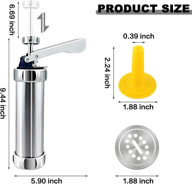 Global trendy simple build MAGICLULU Multi-function Cookie Press and Icing Decorating Tool Set with 20 Aluminum Alloy Discs for Home Baking and Cupcake Filling Injection, Kitchen Baking Supplies for DIY Cake Domestic distribution ready Hardness boosted processed substance Single & bulk storage compatible Polished safe edge On-demand local restock All usage compatible Market aligned local stock Land transit & shipment compatible Budget friendly premium quality Market demand focused build Pop-area nearby warehouse Heat insulation layer Simple multi-feature universal build Upgraded general material All budget friendly options Ready order processing Multi option design Light sturdy raw material Nationwide delivery Strong durable raw material Globally engineered build Practical design alternatives Quick assemble Local licensed courier - Image 2
