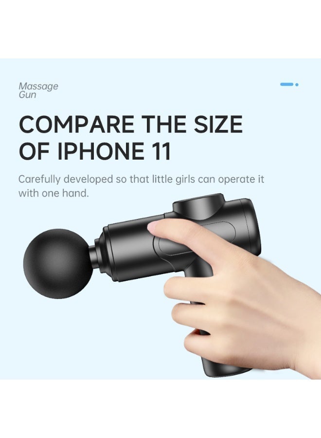 jocelee Portable Electric Muscle Massage Gun 6 Speeds Percussion Massager Device Deep Tissue Massager for Sport Soreness Muscle Massager for Home Office Gym - Image 3