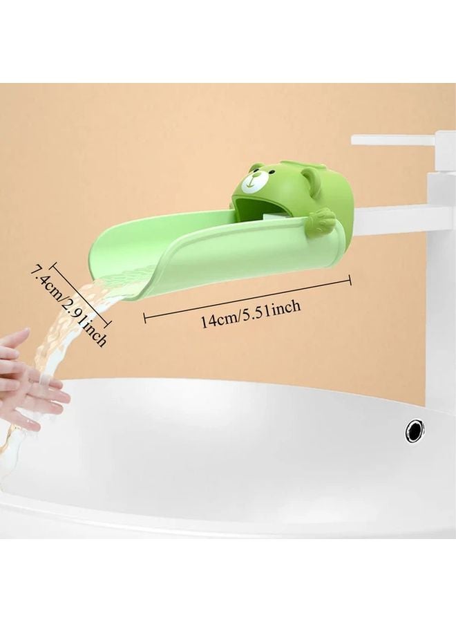 مُمدَد صنبور حوض السيليكون الأخضر المقاوم للحرارة والمنعش للرش وسهل التثبيت - Image 4