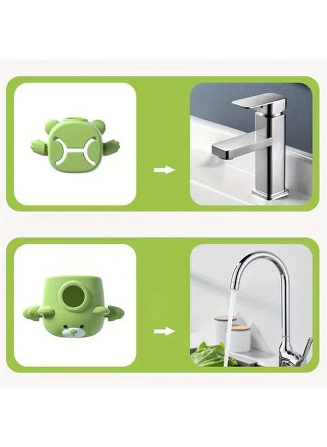 مُمدَد صنبور حوض السيليكون الأخضر المقاوم للحرارة والمنعش للرش وسهل التثبيت - Image 5