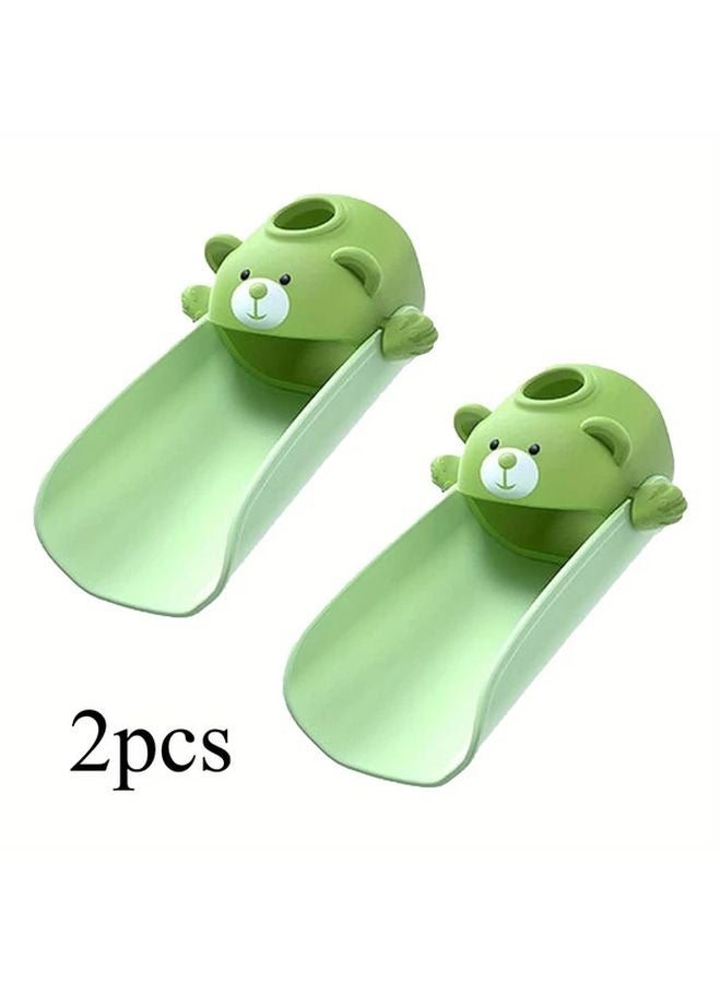 مُمدَد صنبور حوض السيليكون الأخضر المقاوم للحرارة والمنعش للرش وسهل التثبيت - Image 1