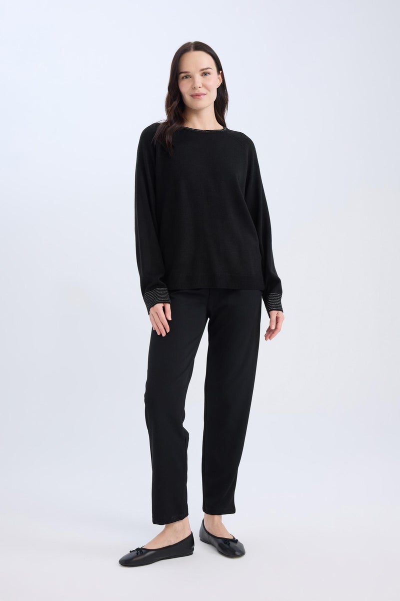 DeFacto Woman Straight Fit Regular Hem Trousers - Image 4