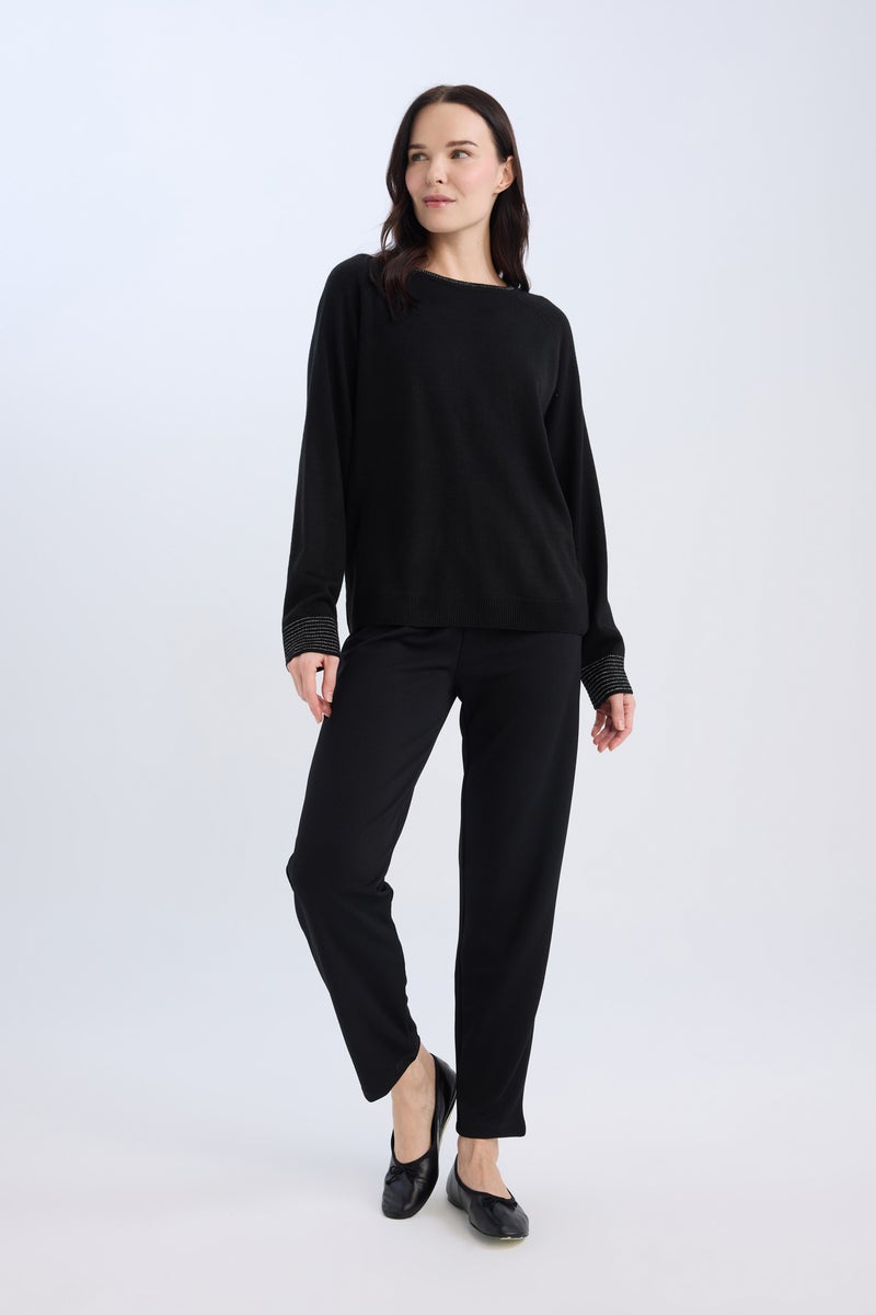DeFacto Woman Straight Fit Regular Hem Trousers - Image 3