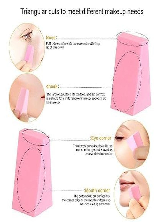KANDPAND 24 in 1 Triangle Makeup Sponge Makeup Wedges Soft Sponges Cosmetic Wedges Triangle Tools Accessories Powder Liquid Makeup Eye Shadow - Image 4