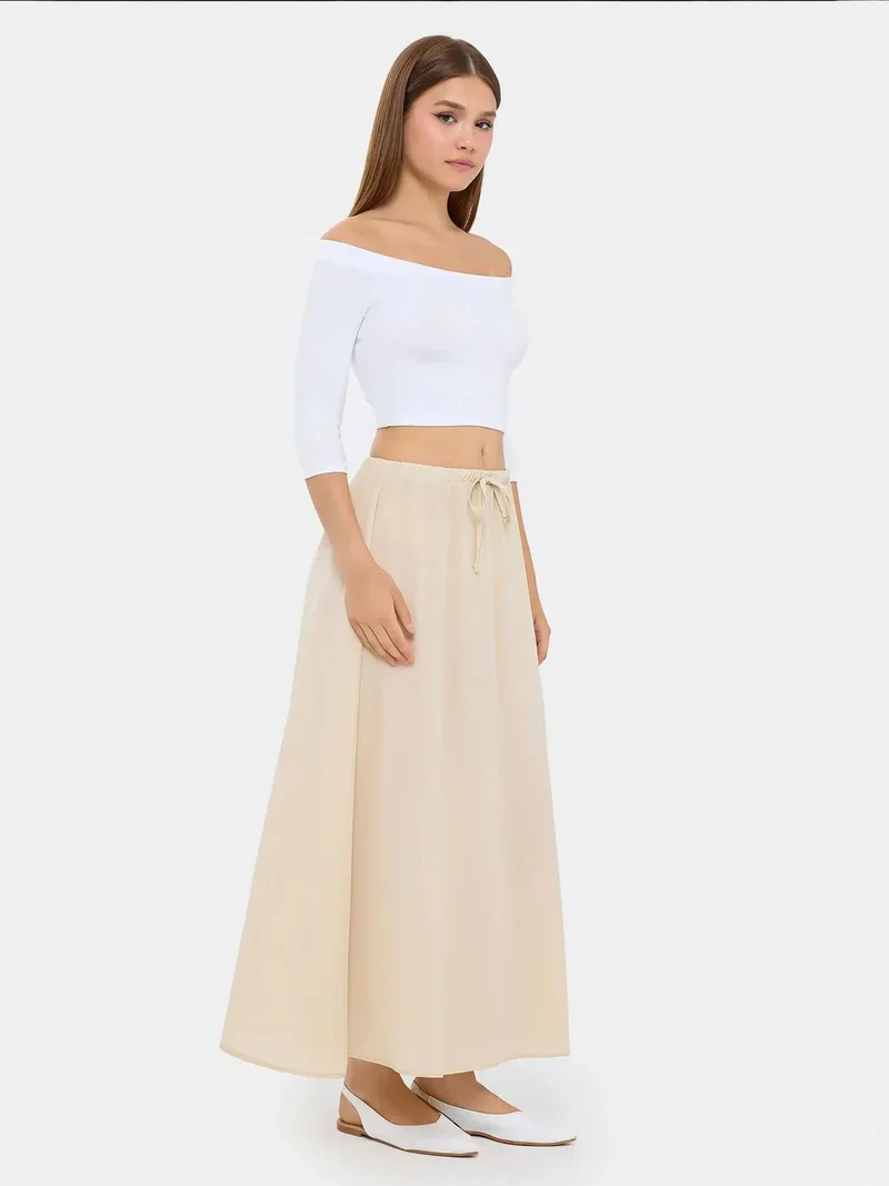 HICCUP Lace-Up Maxi Skirt