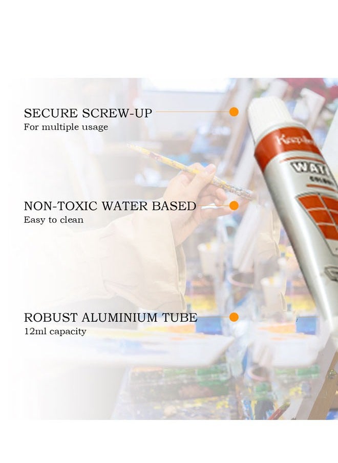 Keep Smiling 12ml 12 Color Watercolor Paint For Students And Artists Aluminum Tube Shaped Watercolor Paint  - Image 3