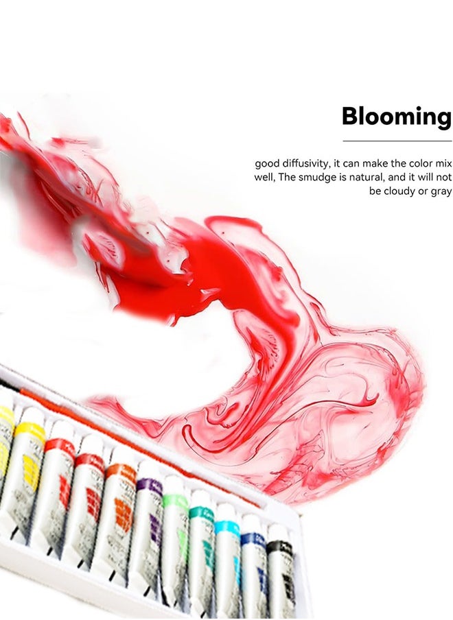 Keep Smiling 12ml 12 Color Watercolor Paint For Students And Artists Aluminum Tube Shaped Watercolor Paint  - Image 5
