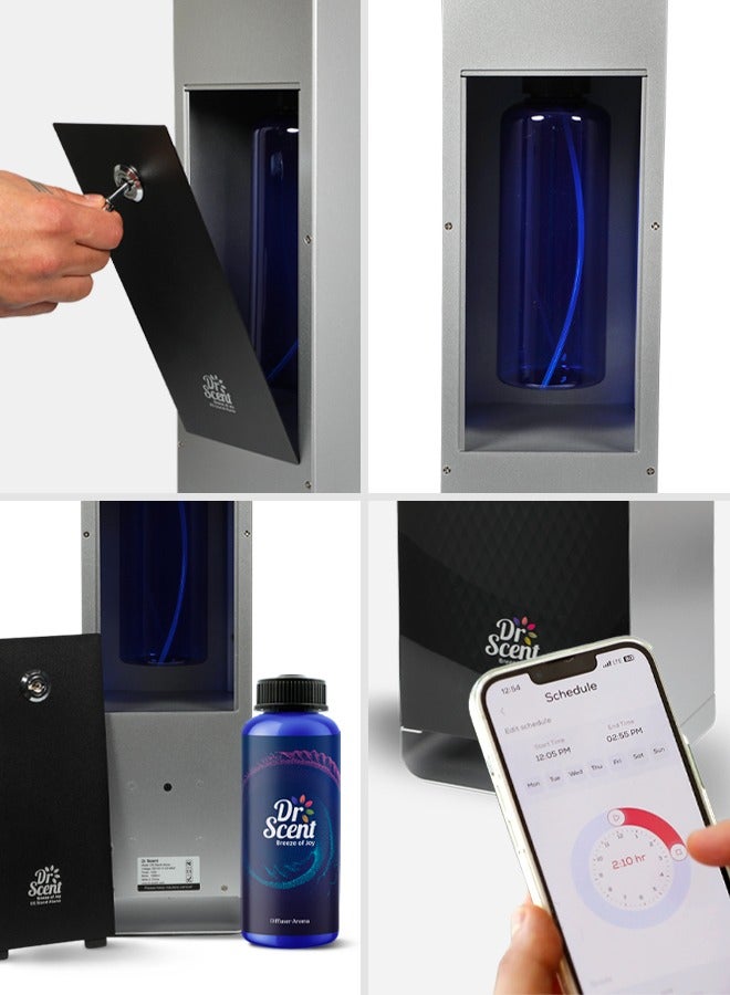 Dr Scent Essential Oil Diffuser Machine - Standalone Aromatherapy Device - Large Area Scent | 900m² - 2700m³ Coverage area Whisper-Quiet Operation | Elegant Design - Image 5