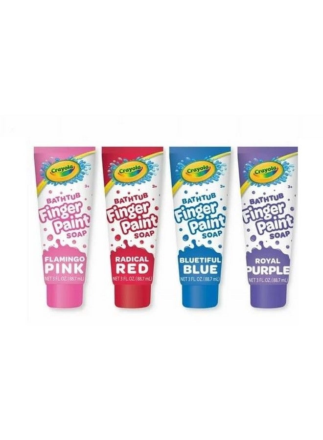 كرايولا مجموعة ألوان طلاء حوض الاستحمام من كرايولا، عبوة من 4 ألوان متنوعة، أنابيب سعة 3 أونصات (أحمر جذري، وردي فلامنغو، أزرق مزرق، وأرجواني ملكي)