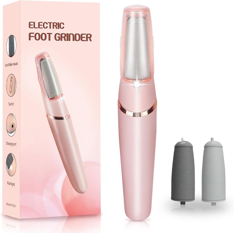 KASTWAVE Electronic Tool File and Callus Remover with 2 Roller Heads, Pedicure, Professional Feet Care, Hard ed Dry Skin and Calluses, Water Resistant - Image 1