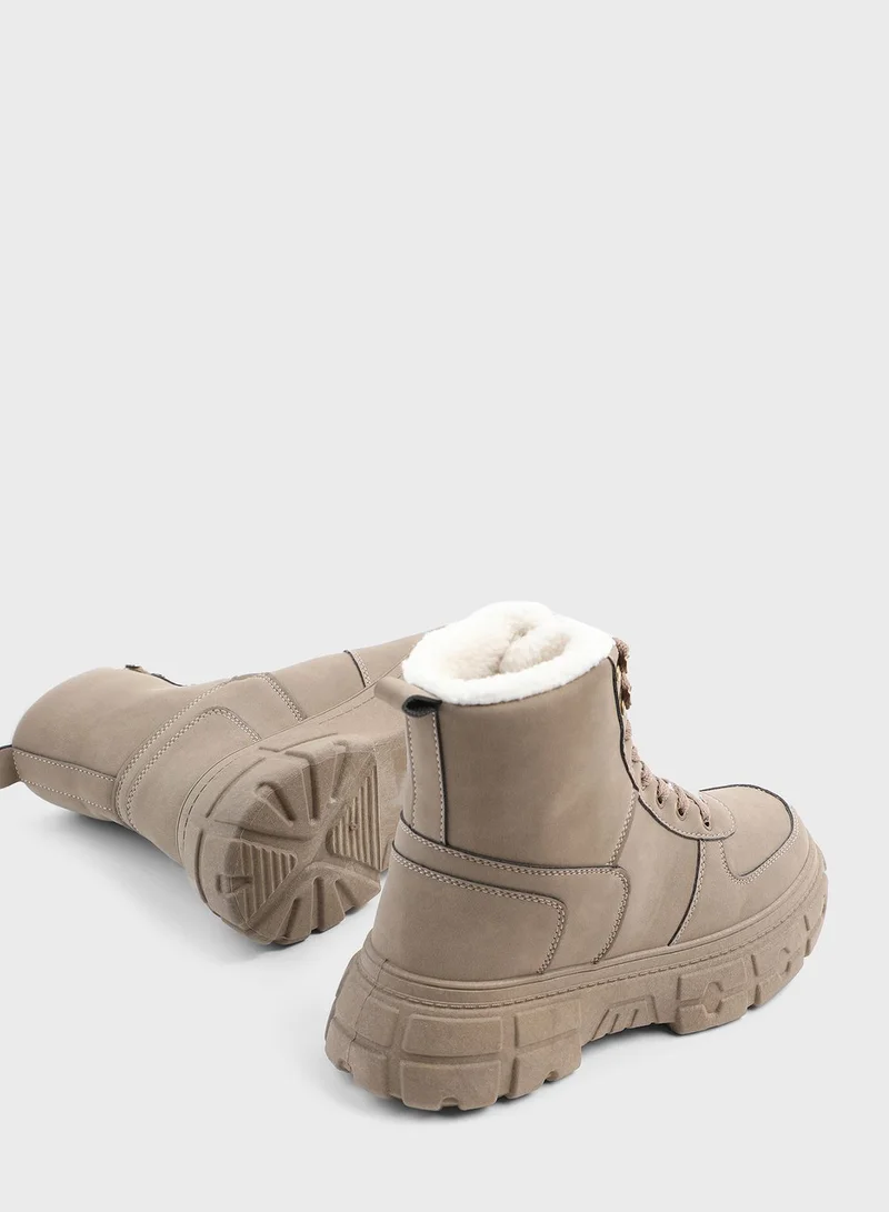 Ardene Lace Up High Top Sneakers
