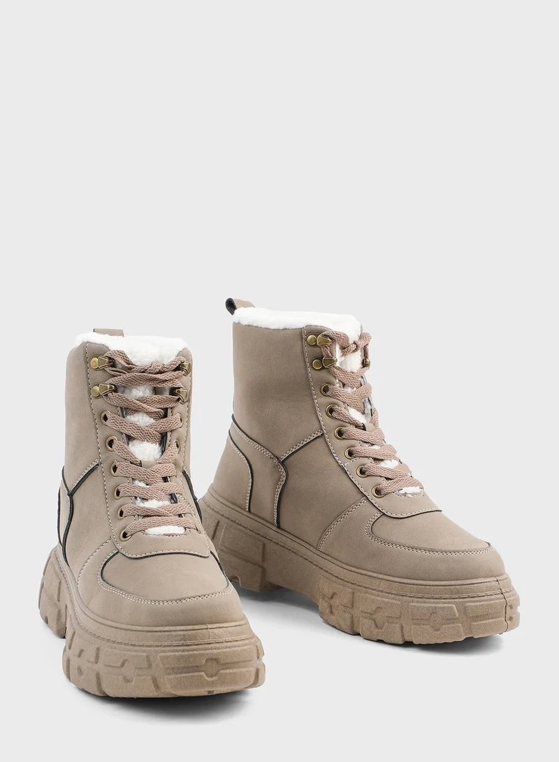 Ardene Lace Up High Top Sneakers