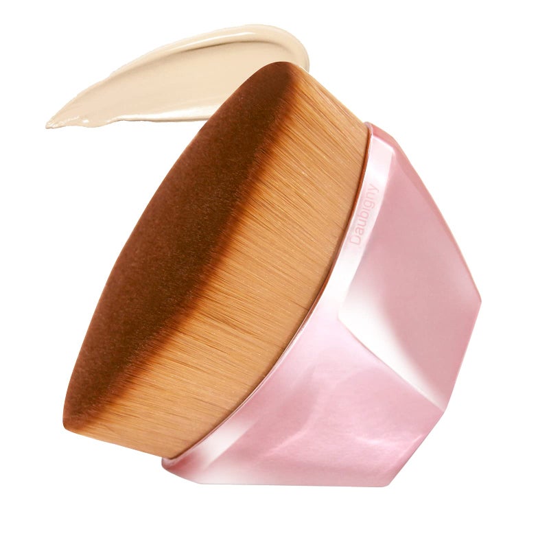 Daubigny Foundation Brush, Daubigny Perfect Makeup Brush for Face Blush Liquid Powder Foundation Brush for Blending Liquid, Cream or Flawless Powder Cosmetics with Protective Case (Rose Golden) - Image 1