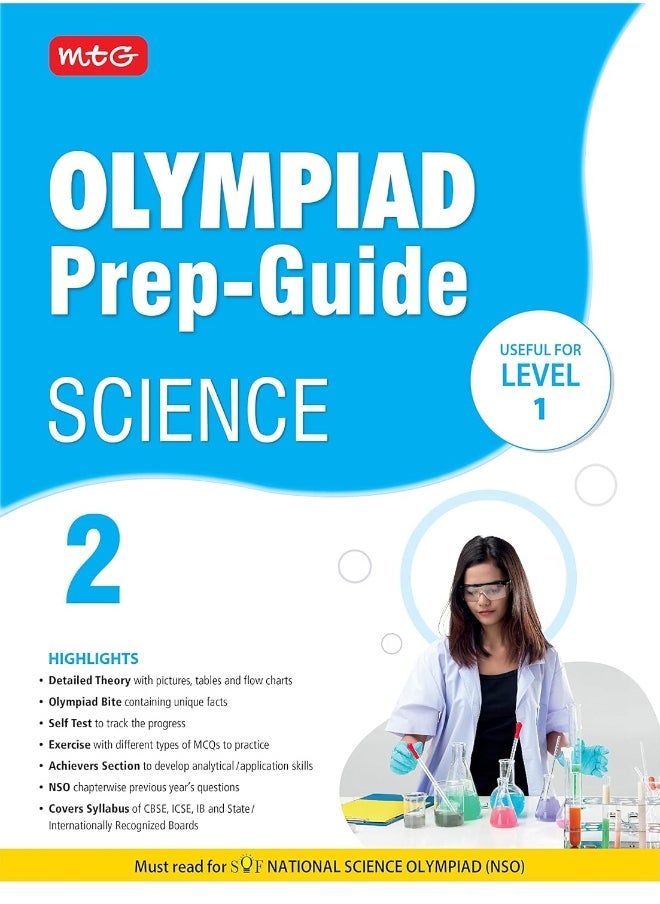 MTG Olympiad Prep-Guide Science Class 2 - Detailed Theory, Self Test with NSO Chapterwise Previous Year Question Paper For SOF 2023-24 Exam MTG Editorial Board  - Image 1