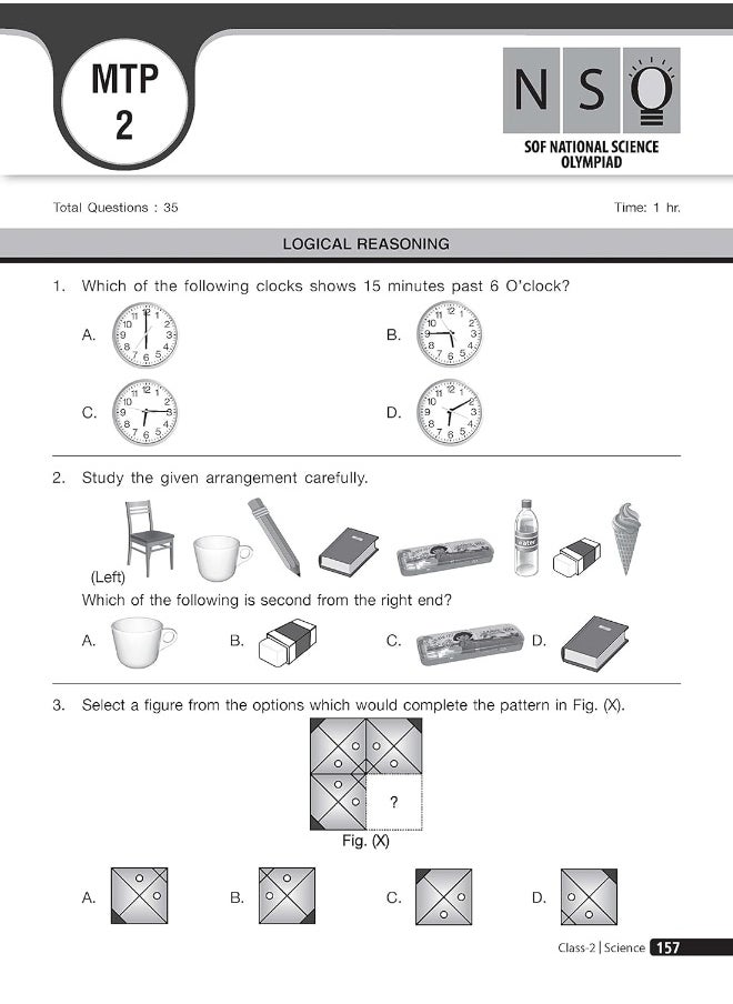 MTG Olympiad Prep-Guide Science Class 2 - Detailed Theory, Self Test with NSO Chapterwise Previous Year Question Paper For SOF 2023-24 Exam MTG Editorial Board