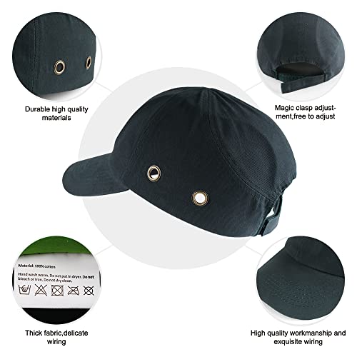 GREEN DEVIL Safety Bump Cap Baseball Hat Style Lightweight Head Protection Cap Hard Hat for Men Women (Classic Navy) - Image 4