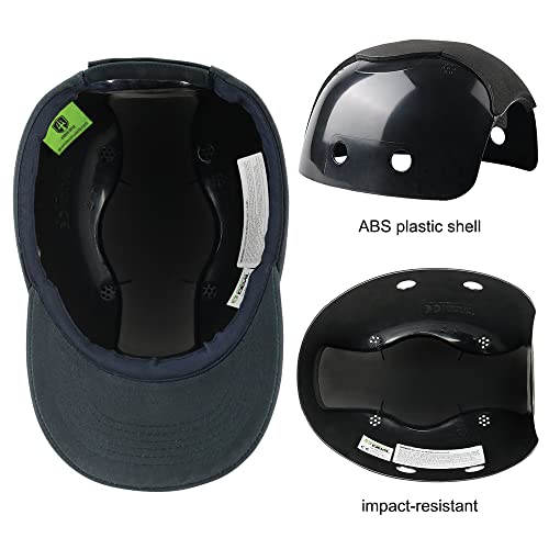 GREEN DEVIL Safety Bump Cap Baseball Hat Style Lightweight Head Protection Cap Hard Hat for Men Women (Classic Navy) - Image 2