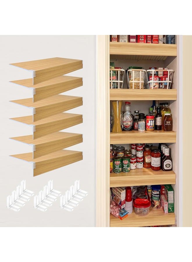 Zebrabox 35x16 inch PVC Faux Wood Wire Rack Covers with12 Holders,Set of 6,Shelf Cover for Wire Shelving,Durable and Moisture-Resistant Shelves Cover for Store,Pantry,Kitchen,Removable Closet,Office - Image 1