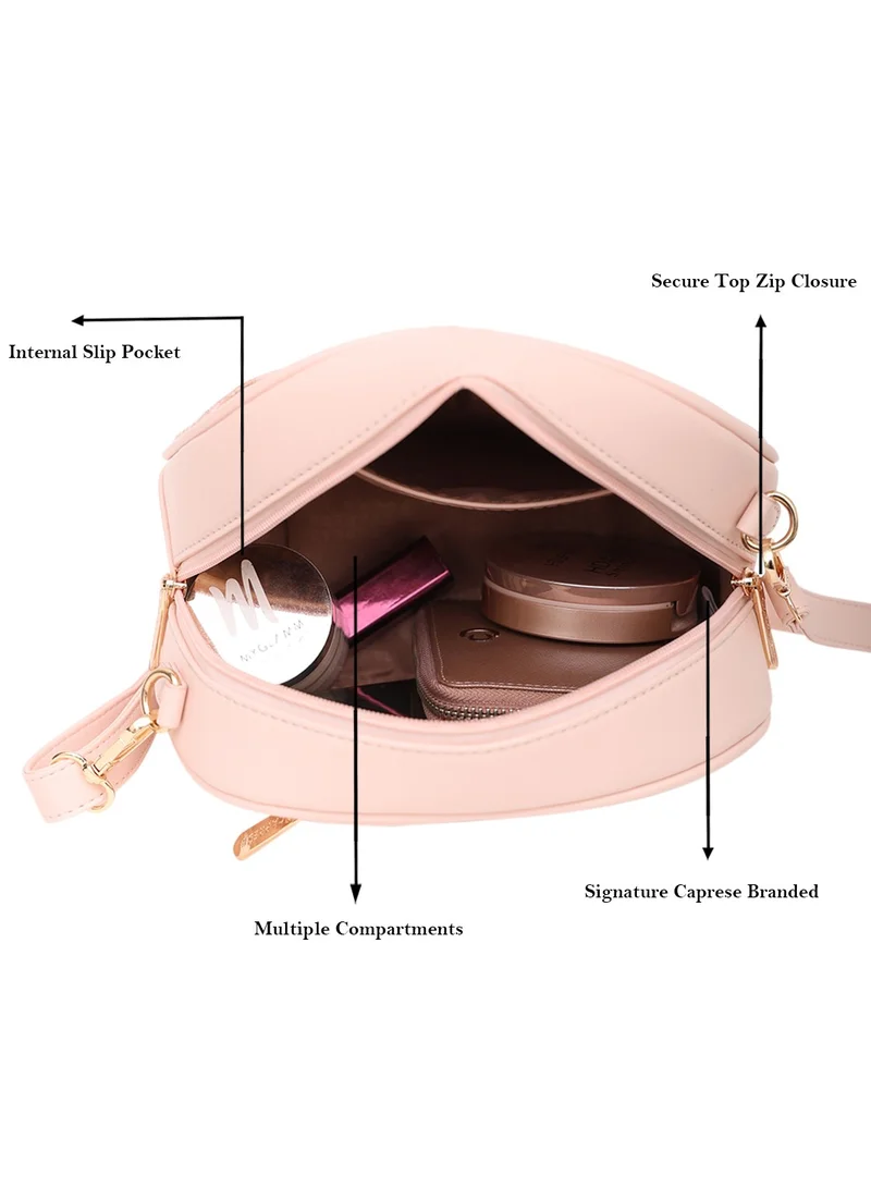 CAPRESE Caprese Cabo Croco Blush Faux Leather Small Sling Bag