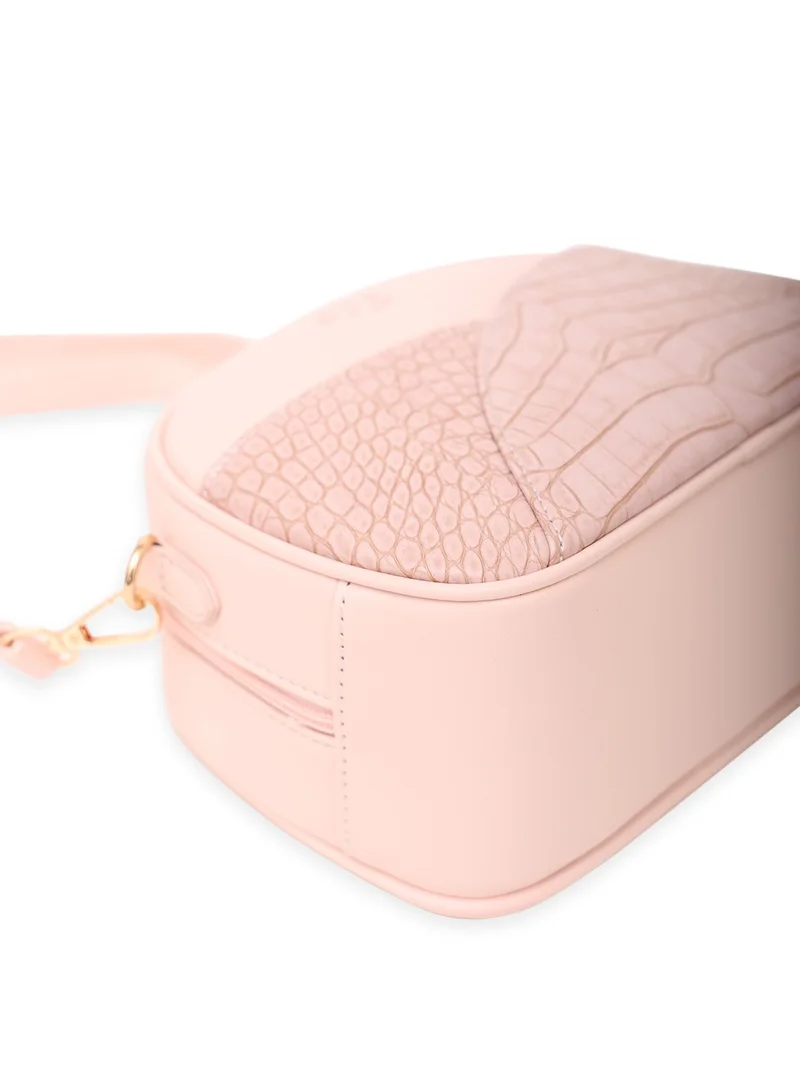 CAPRESE Caprese Cabo Croco Blush Faux Leather Small Sling Bag