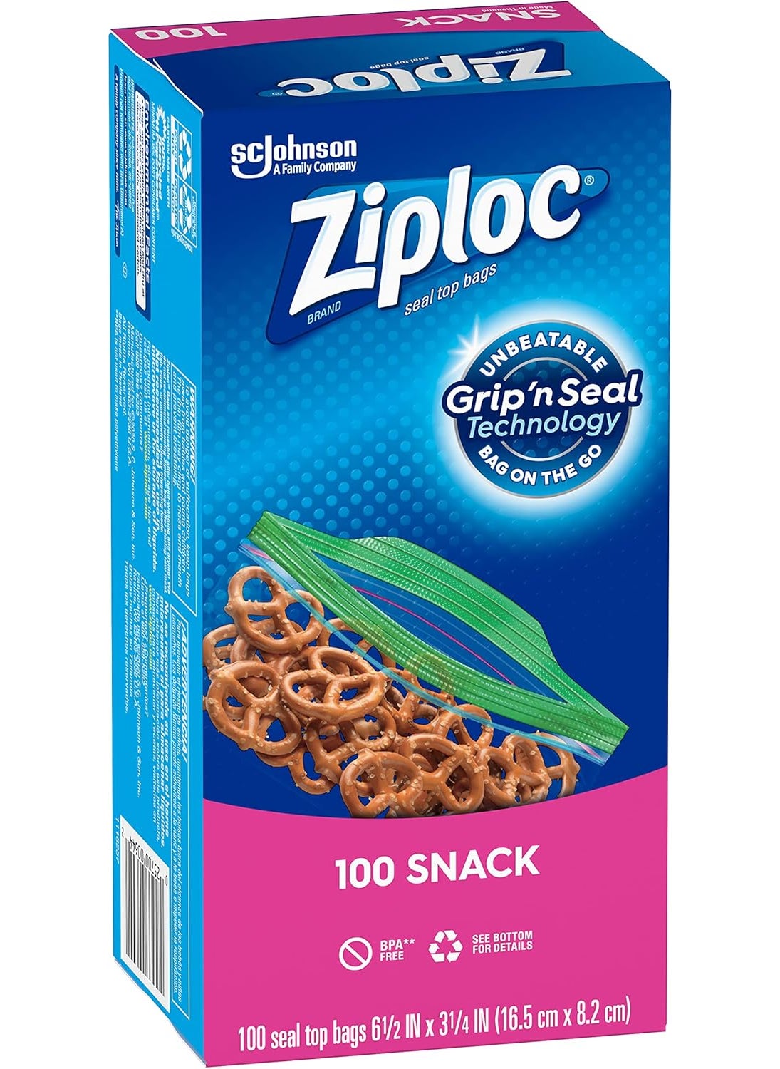 Ziploc Ziploc Snack Bags Value Pack 100pack  - Image 1