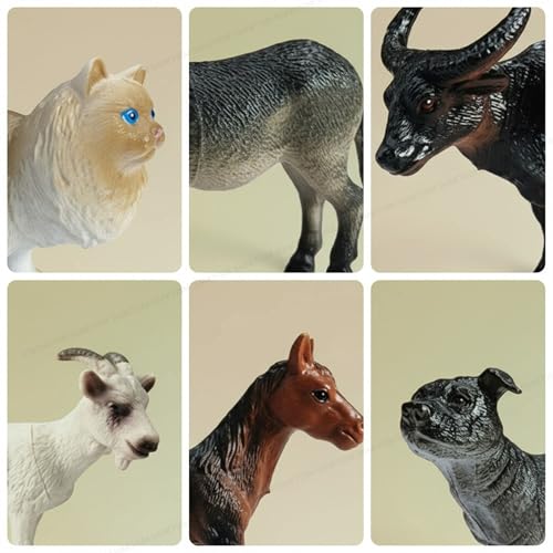 SHAKTISM Farm Animal Toys Set – Realistic Farm Animal Figures for Kids, Educational Playset for Ages 3+ – Durable Plastic Toy Animals for Preschool & Toddler Learning (1205 Mini Farm 6Pc) - Image 2