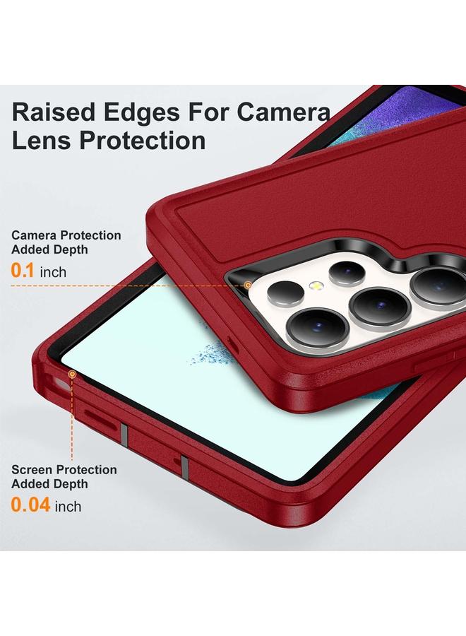 S-TOP Case For Samsung Galaxy S25 Ultra 5G Rugged PC Hybrid Silicone Phone Case with Holder - Image 5