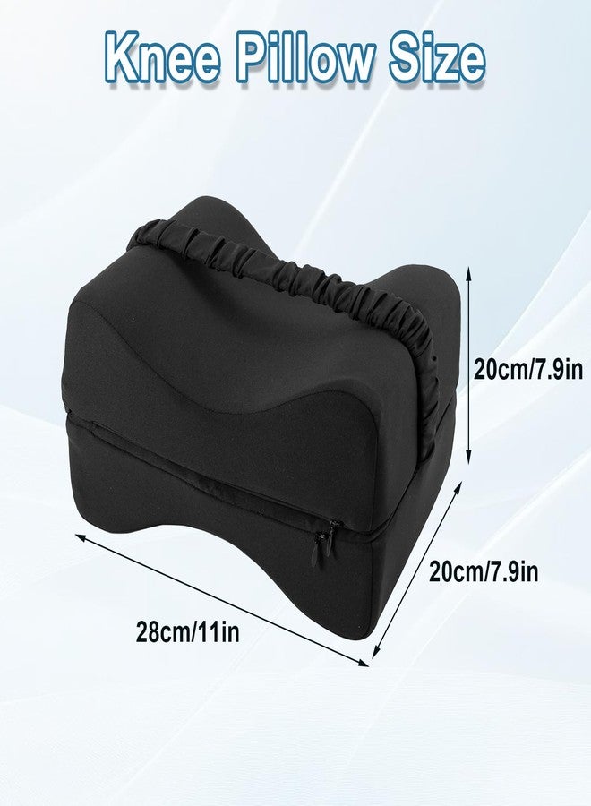 FDFuZhao Knee Pillow for Side Sleepers Foldable 2-in-1 Design, Memory Leg Pillow for Side Sleeping, Thigh Pillow with Strap & Removable Cover, Knee Support Pillow for Relax Sciatica, Back, Hip, Pregnancy - Image 2