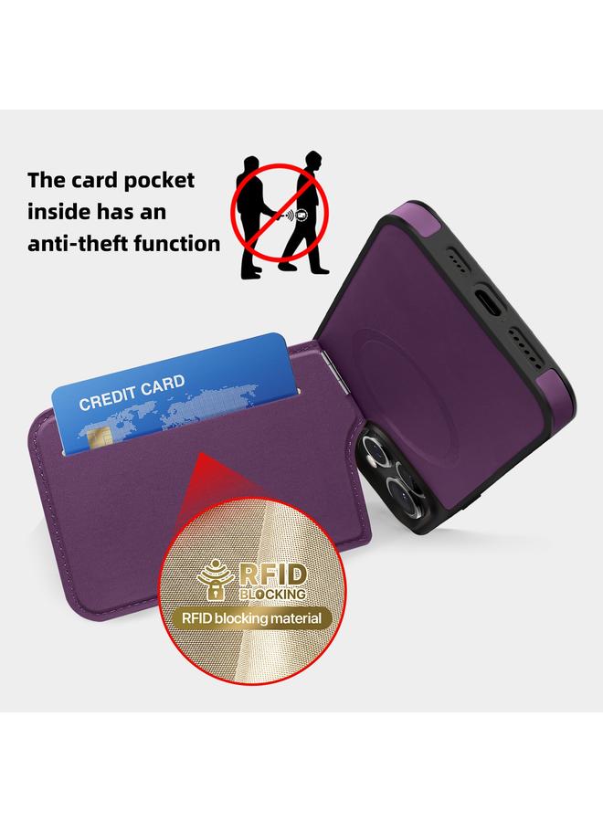 اس-توب جراب لهاتف iPhone 15 Pro مزود بغطاء للغطاء وحقيبة للبطاقات وحافظة MagSafe للهاتف - Image 3