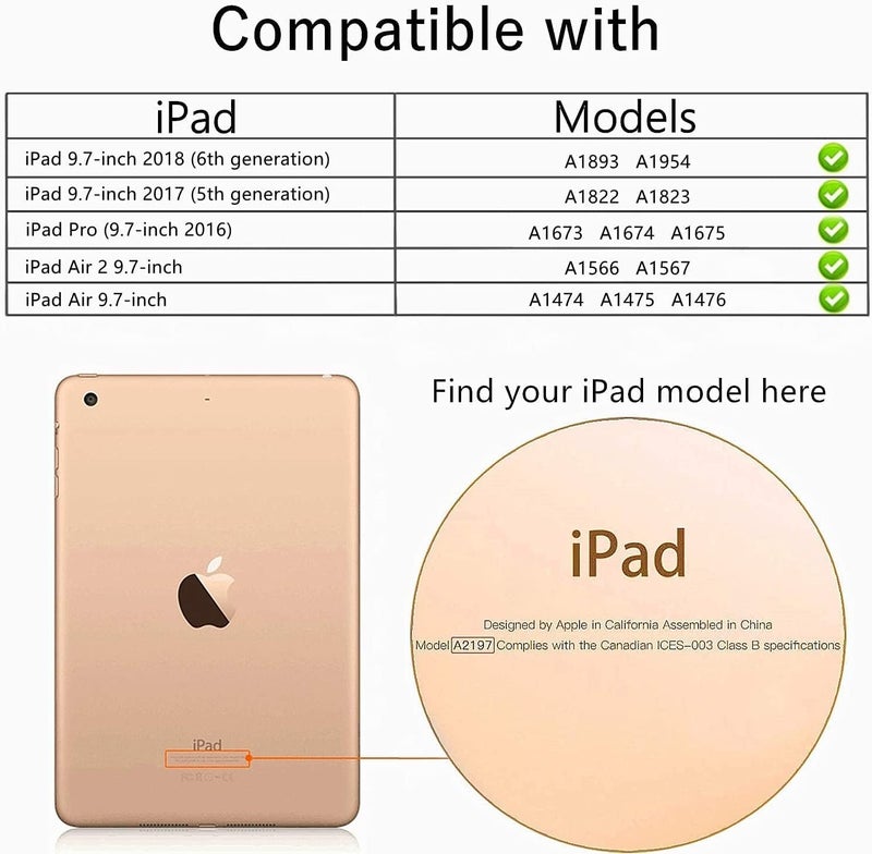 Lainergie Kids Case for iPad 5th/6th Generation 9.7-inch 2017/2018 Release, Lainergie iPad Air 2 Case with Screen Protector, iPad Pro 9.7 Protective Cover Case Lightweight Shockproof with Handle Stand,Blue - Image 2