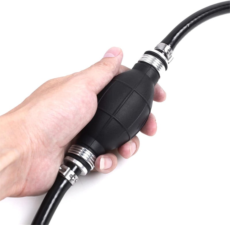 BARTOO Fuel Line Assembly,5/16in Nylon Braided Marine Boat Fuel Line Hose Assembly with 1PCS Primer Bulb for Marine Outboard Boat Motor RVs Tractors and Caravans,6FT - Image 2