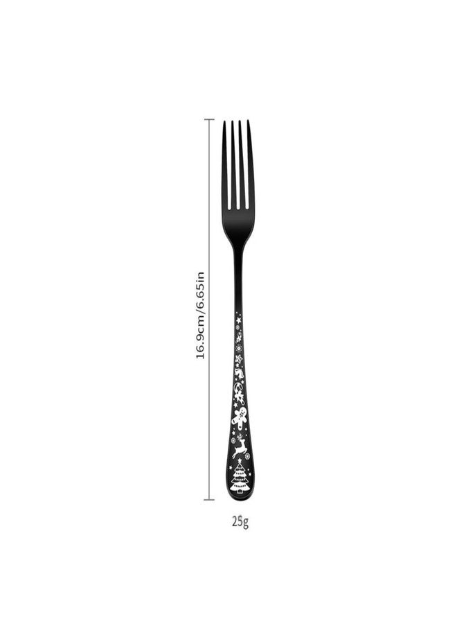 FS COOL Stainless Steel Tableware Cutlery Set of 12, Premium Fruit Fork for Dining Table, Cutlery Forks, 12 Pieces Dessert Forks, Mini Cake & Pastry Forks for Home & Kitchen (SmallFork, Set of 12) - Image 2