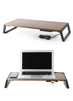 upergo UPERGO ID-20U Height Adjustable Wooden Standing Desk With 4 USB Ports For Laptops & Monitors  - Image 3